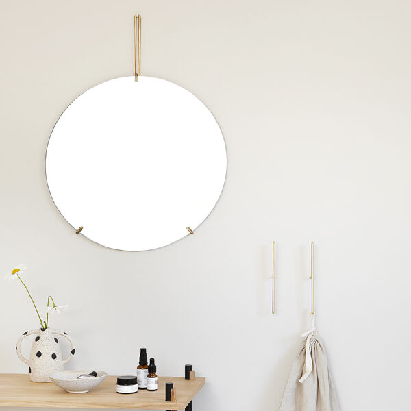 Wall Mirror, brass, MOEBE
