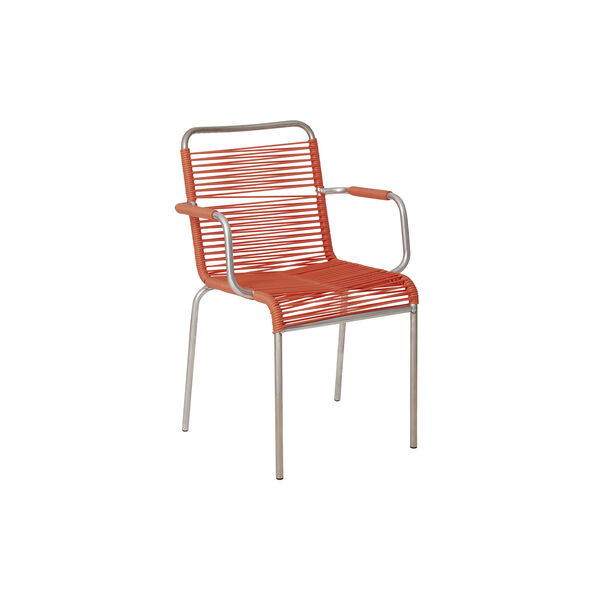 Mya Outdoor Chair with Armrests, orange, FIAM