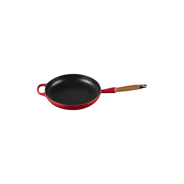 Signature st&oslash;bejern stegepande med tr&aelig;h&aring;ndtag &Oslash; 28 cm, cerise, Le Creuset