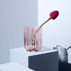Crackle vase, pink, Kosta Boda