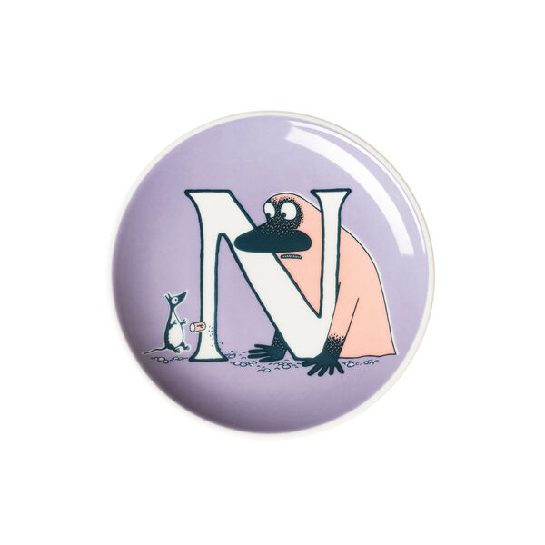 Alfabet lille tallerken N, Moomin Arabia
