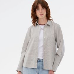 Ulfamd shirt, powder blue check, Modstr&ouml;m