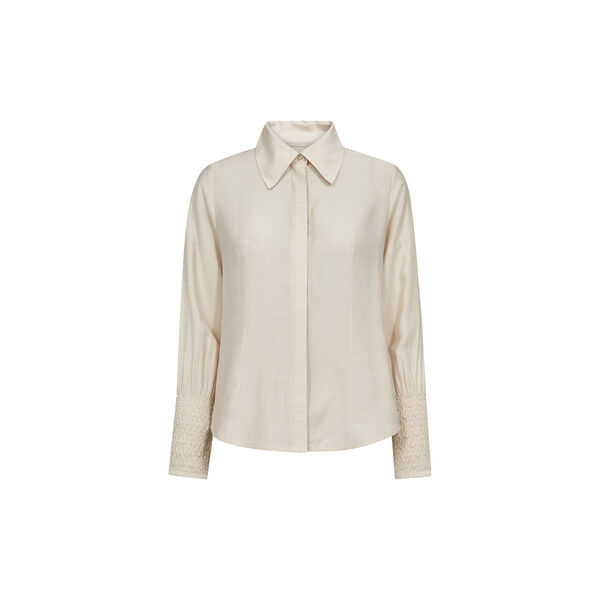 PD-Viola Beaded Shirt, oyster white melange, Pieszak