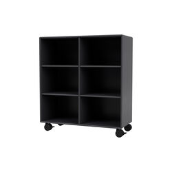Montana 1113 reol med hjul, 04 anthracite/black, Montana Furniture