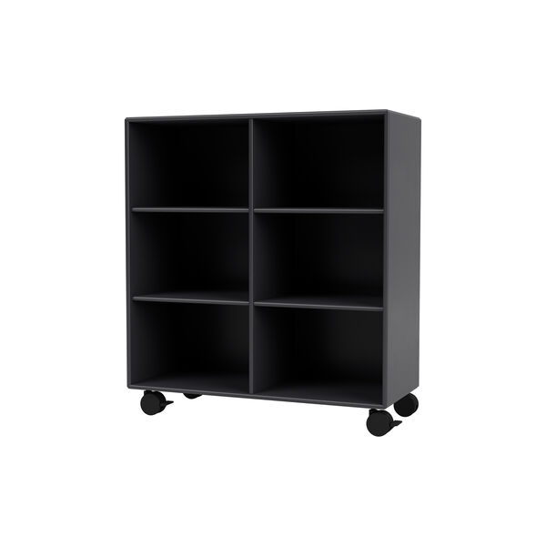 Montana 1113 reol med hjul, 04 anthracite/black, Montana Furniture