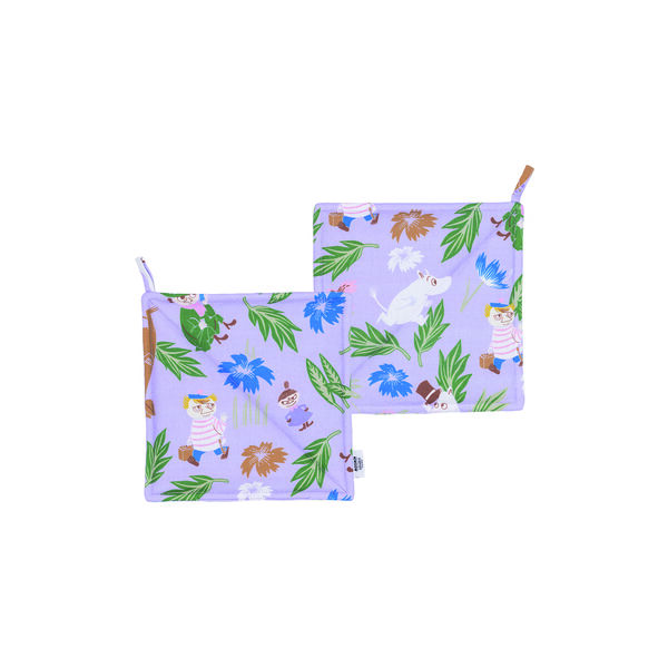 Mumi Grydelapper 2 stk., lilla, Moomin Arabia