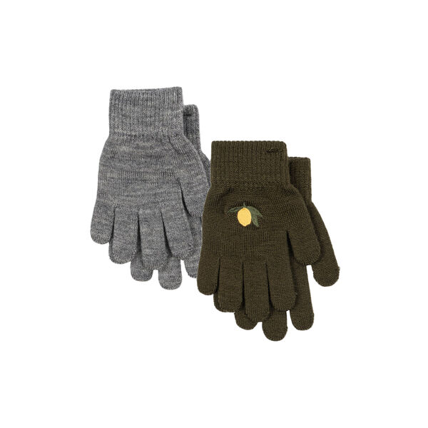 2 Pack Filla Gloves, kombu green, Konges Sl&oslash;jd