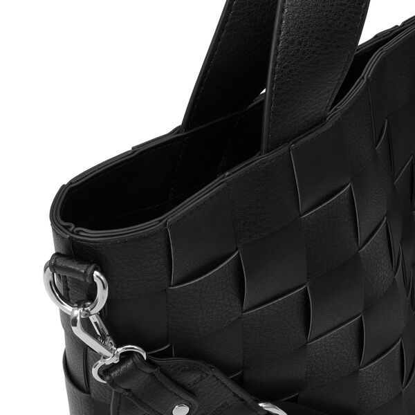 Braided Cross-Body Shopper, black, Ilse Jacobsen Hornb&aelig;k