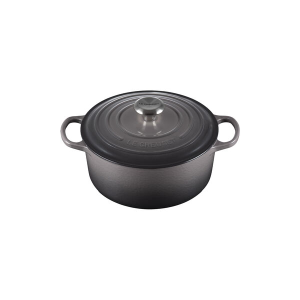 Signature rund st&oslash;bejernsgryde &Oslash; 24 cm, flint, Le Creuset