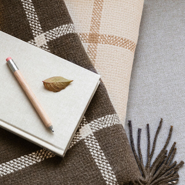 Tartan plaid, brown, ELVANG