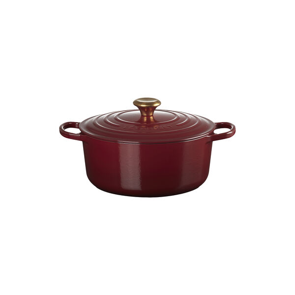 Signature rund st&oslash;bejernsgryde &Oslash; 26 cm, garnet, Le Creuset
