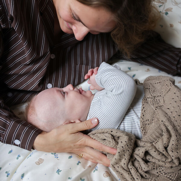 Pointelle baby striktæppe, hazel, Cam Cam Copenhagen