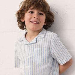 Tage Shirt, surf blue stripe, MarMar Copenhagen