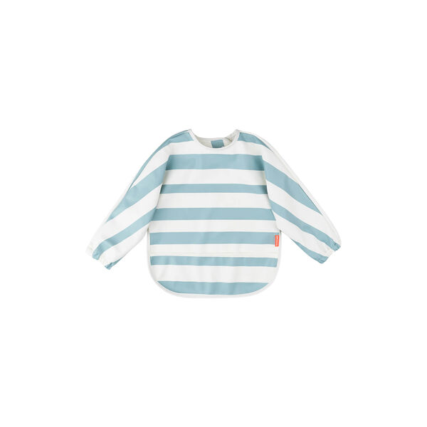 Hagesmæk med ærmer og lomme, stripes blue Hagesmæk med ærmer og lomme, stripes blue, Done by Deer
