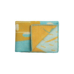 BAMSE Baby Size Throw, turquoise/orange, Røros Tweed