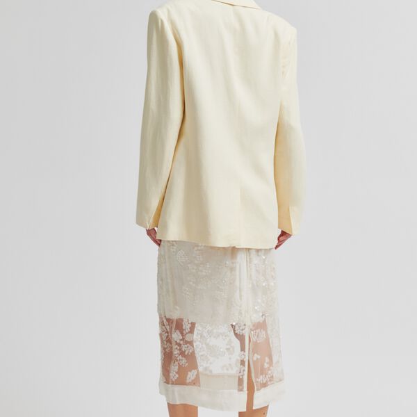 Lino New Fit Blazer, alabaster gleam, Second Female