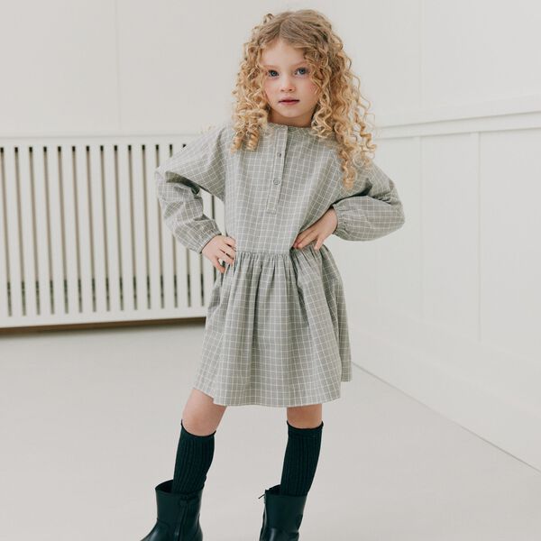IndicaKB Dress, grey check, Sofie Schnoor
