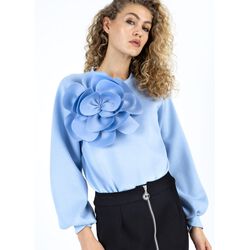 Sweat with scuba rose, pastel blue Sweat with scuba rose, pastel blue, Coster Copenhagen