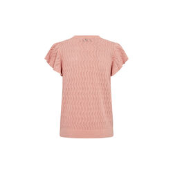 MMGanna Pattern O-Neck Knit Top, peachy, MOS MOSH