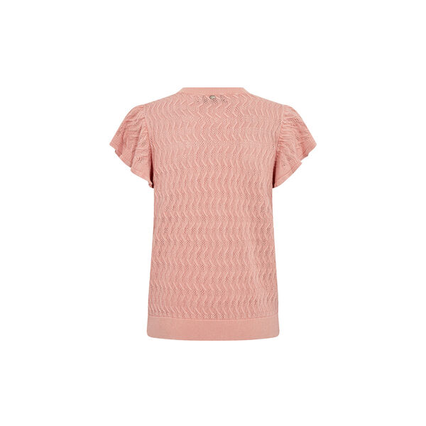 MMGanna Pattern O-Neck Knit Top, peachy, MOS MOSH