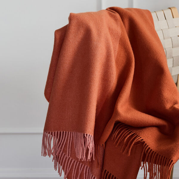 Secret plaid, 02215 coral/amber, Silkeborg Uldspinderi