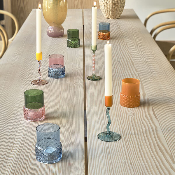 Styles Fyrfadsstage, blå, Villa Collection