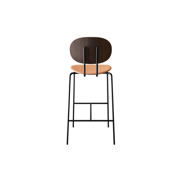 PIET HEIN Bar Chair, oiled walnut/Silk Cognac PIET HEIN Bar Chair, oiled walnut/Silk Cognac, Sibast Furniture