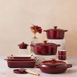 Signature st&oslash;bejern dyb stegepande &Oslash; 26 cm, garnet, Le Creuset
