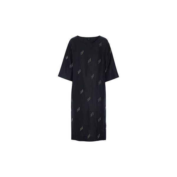 Airy linen kjole med perler, black, BITTE KAI RAND