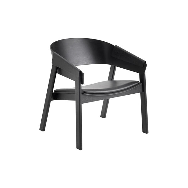 Cover Lounge Chair, refine leather black/black Cover Lounge Chair, refine leather black/black, Muuto