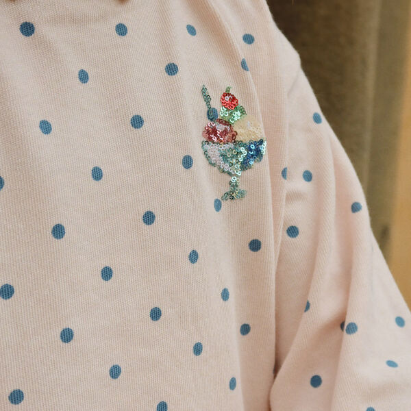 Spotty LS Polo, rosewater dot, Konges Sl&oslash;jd