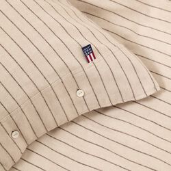 Pin Striped Flannel Bed Set | Fudge/Beige/Fig | Senget&oslash;j, Lexington