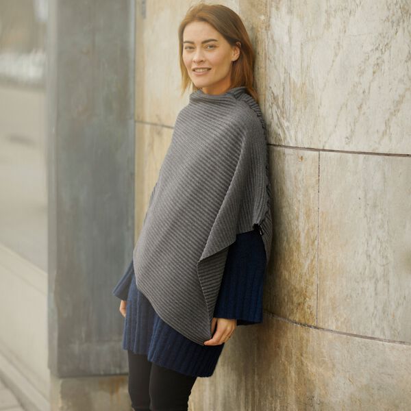 Pleece Poncho, dark grey, Design House Stockholm