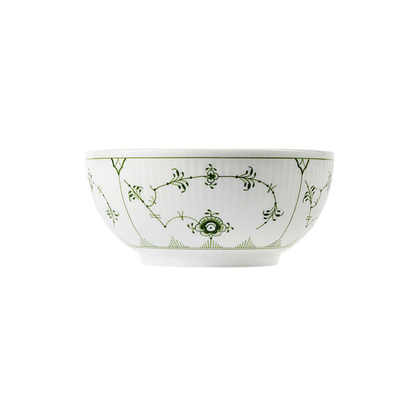 Gr&oslash;n Musselmalet Riflet sk&aring;l 47 cl, Royal Copenhagen