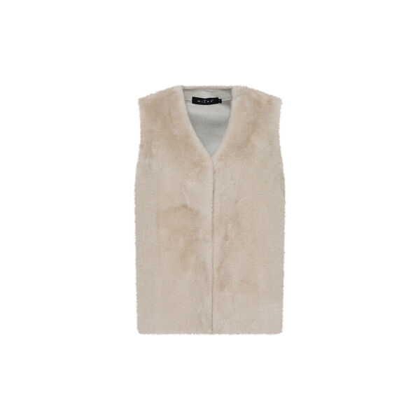Waistcoat  Fur Coat, ecru, Micha
