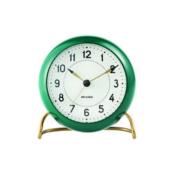 Station bordur, gr&oslash;n, Arne Jacobsen Clocks