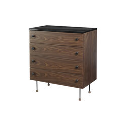 62 Dresser 4 Drawer, walnut/black 62 Dresser 4 Drawer, walnut/black, GUBI
