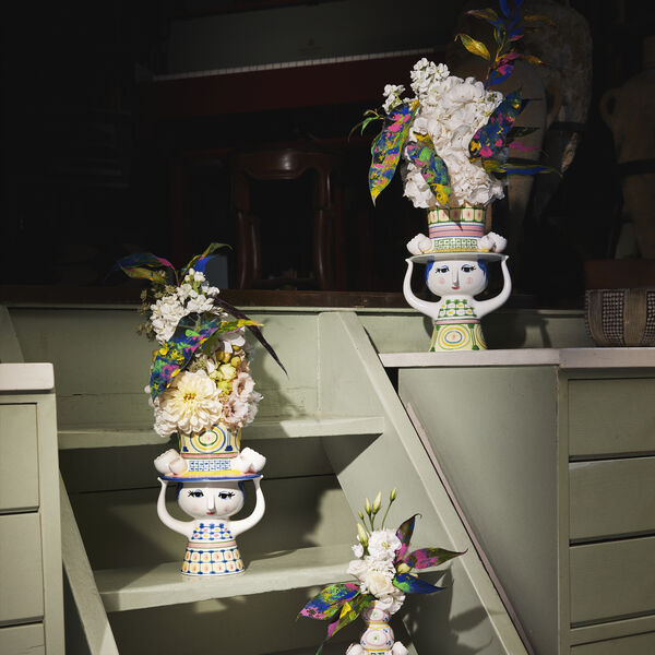 Lady with Hat vase, grøn, Bjørn Wiinblad