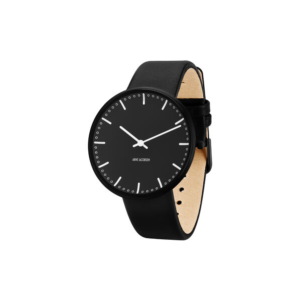 City Hall armbåndsur, black/black/black City Hall armbåndsur, black/black/black, Arne Jacobsen Watches