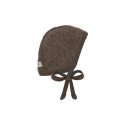 Bonnet Wool Fleece, brown melange, HUTTEliHUT