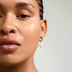 JONNE Pearl &Oslash;reringe 2 s&aelig;t, gold plated, Pilgrim