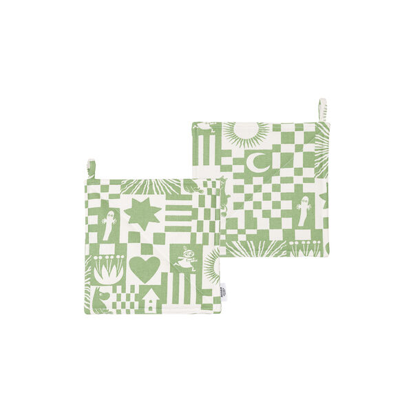 Mumi grydelapper Fest grøn, Moomin Arabia