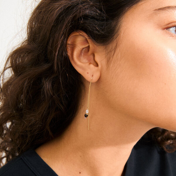 BETWEEN kædeøreringe, guldbelagt, Pilgrim