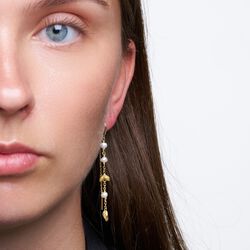 Nadia chain øreringe, forgyldt, Pure by Nat