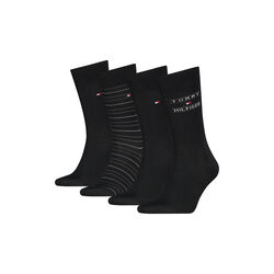 Tommy Hilfiger Men Sock 4P Giftbox | Black | Str&oslash;mpe, Tommy Hilfiger