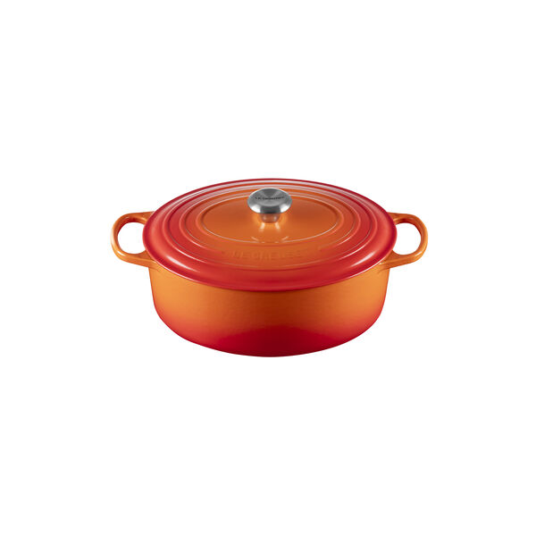 Signature st&oslash;bejern oval gryde &Oslash; 31 cm, volcanic, Le Creuset