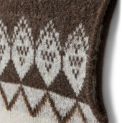 VILDASW HIGH NECK KNIT VEST, off white - brown, Sofie Schnoor