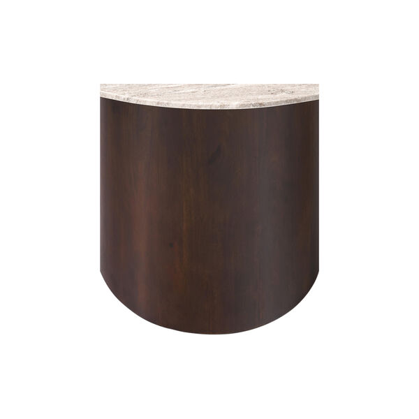 Abby Dining Table, light beige/dark wood, Westwing Collection