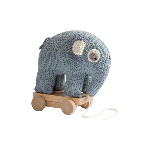 Fanto hæklet trækdyr, powder blue Fanto hæklet trækdyr, powder blue, Sebra