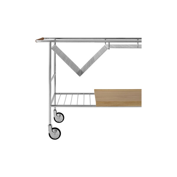Alima NDS1 trolley, chrome/oak, &Tradition